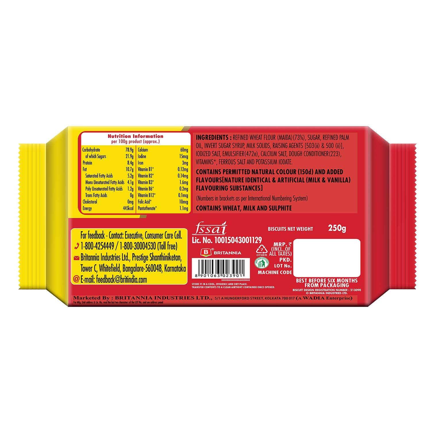 Britannia Marie Gold Biscuits 250g - Image 2